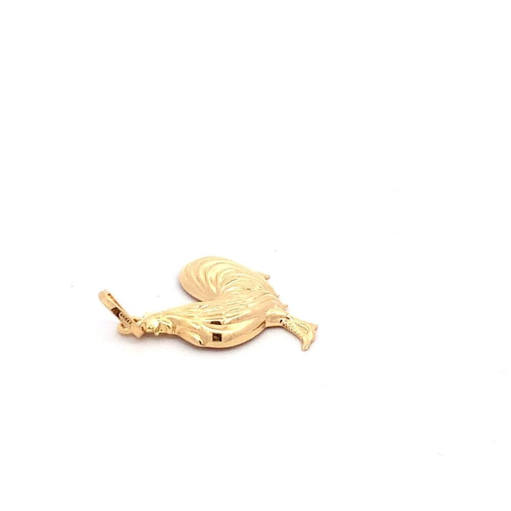 18K Yellow Gold Pendant Rooster Chicken 1.40 grams - Picture 10 of 13